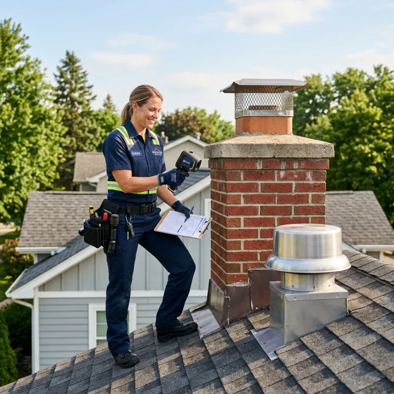 Technician removing a deceased bird from an indoor space in Badger Creek